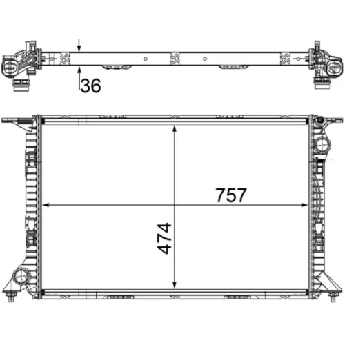 Chladič motora MAHLE CR 1132 000S