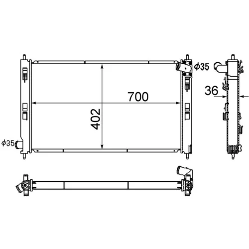 Chladič motora CR 1882 000S /MAHLE/ - obr. 1