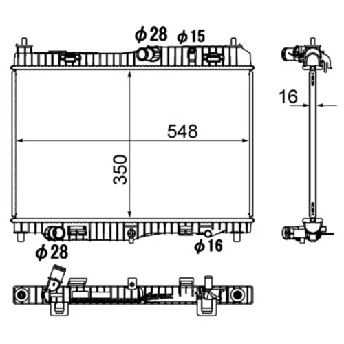 Chladič motora CR 1896 000S /MAHLE/ - obr. 1