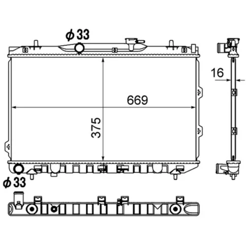 Chladič motora MAHLE CR 1897 000S