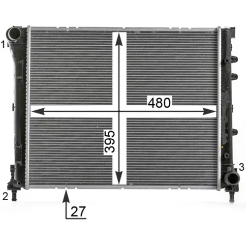 Chladič motora CR 2000 000P /MAHLE/ - obr. 7