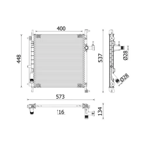 Chladič motora MAHLE CR 2071 000P