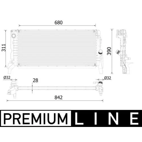 Chladič motora CR 2311 000P /MAHLE/ - obr. 1