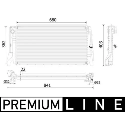 Chladič motora MAHLE CR 2316 000P