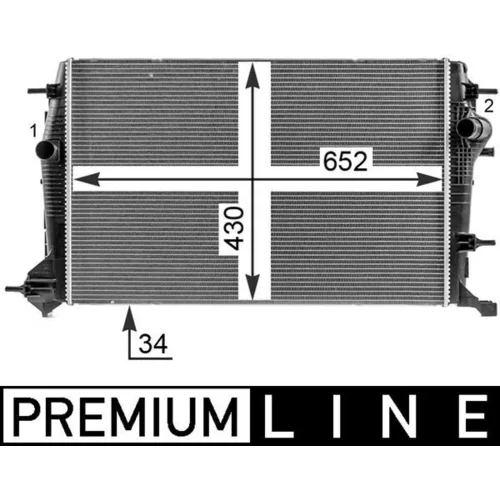 Chladič motora CR 25 000P /MAHLE/