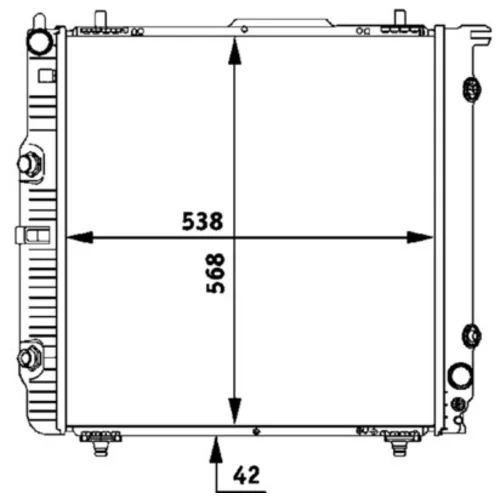 Chladič motora CR 285 000P /MAHLE/ - obr. 1