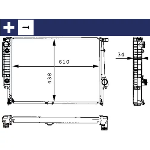 Chladič motora MAHLE CR 326 001S