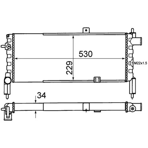 Chladič motora MAHLE CR 442 000S
