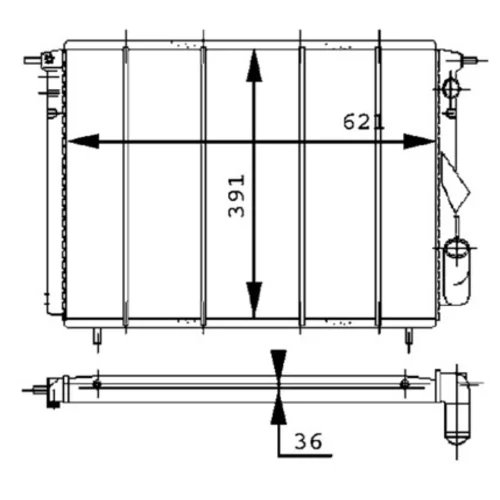 Chladič motora CR 452 000S /MAHLE/ - obr. 1