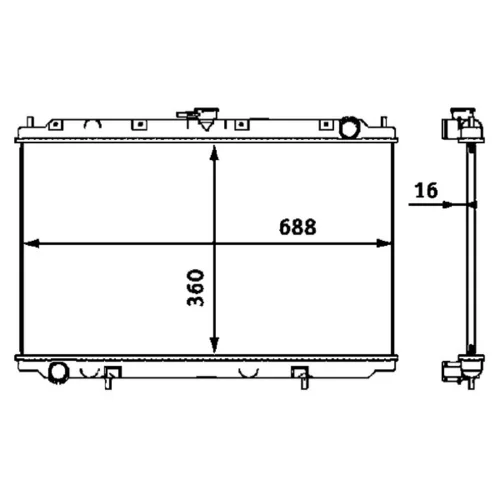 Chladič motora MAHLE CR 545 000S