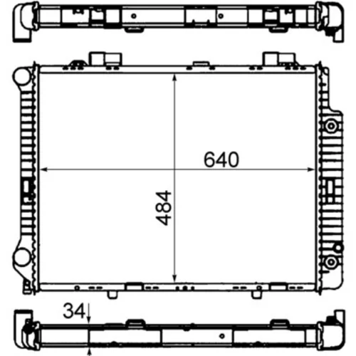 Chladič motora CR 634 000S /MAHLE/ - obr. 1