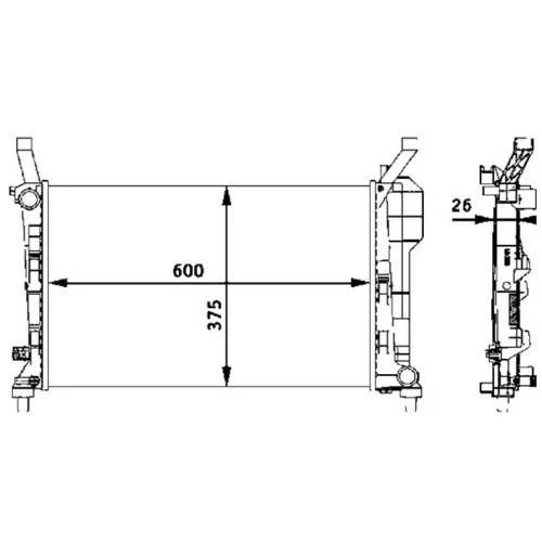 Chladič motora CR 660 000S /MAHLE/ - obr. 1