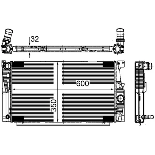 Chladič motora CR 775 000S /MAHLE/ - obr. 1
