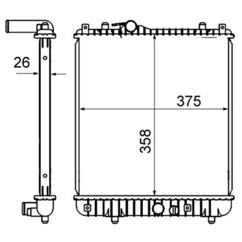 Chladič motora CR 836 000S /MAHLE/