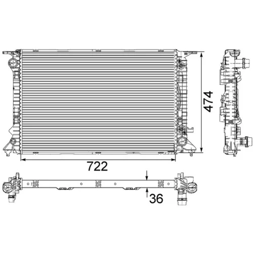 Chladič motora MAHLE CR 912 000S