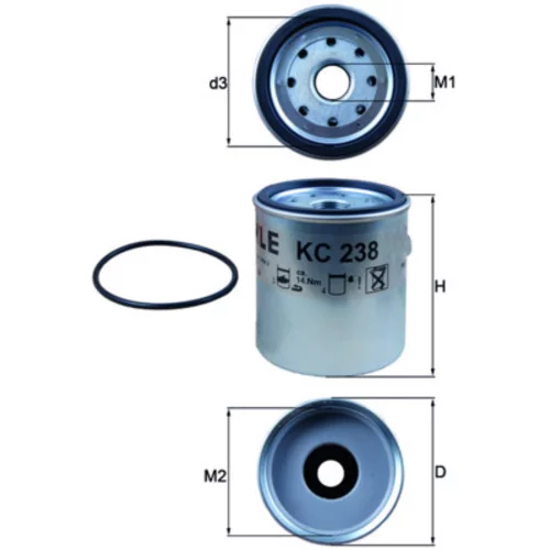 Palivový filter MAHLE KC 238D