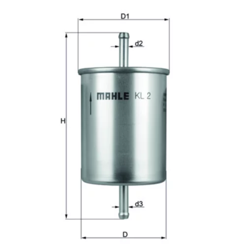 Palivový filter KL 2 /MAHLE/ - obr. 2