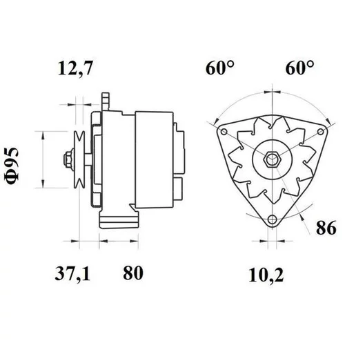 Alternátor MG 20 /MAHLE/ - obr. 4
