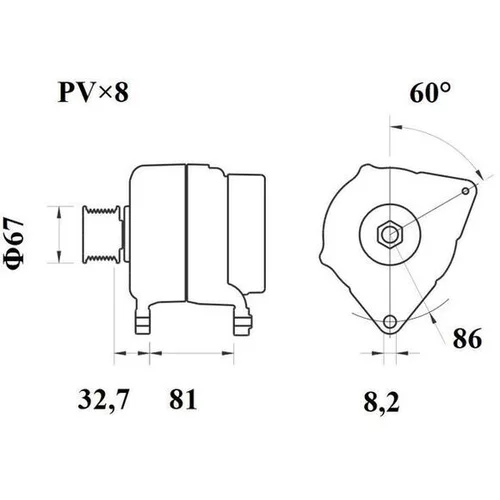 Alternátor MG 246 /MAHLE/ - obr. 1