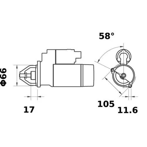 Štartér MS 414 /MAHLE/ - obr. 4