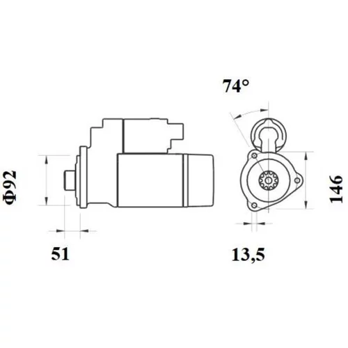 Štartér MS 890 /MAHLE/ - obr. 1