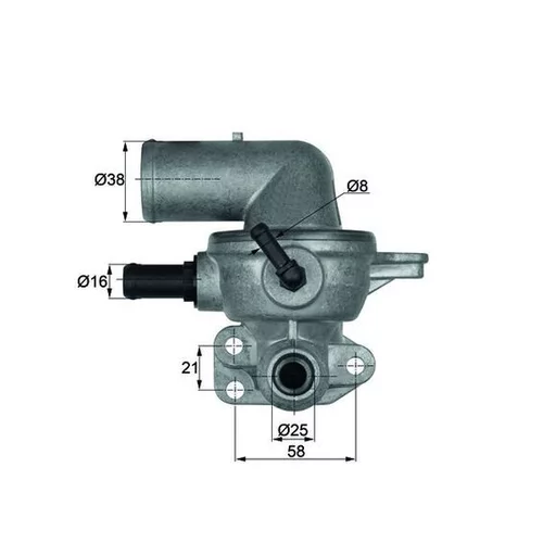 Termostat chladenia TI 133 88D /MAHLE/ - obr. 2