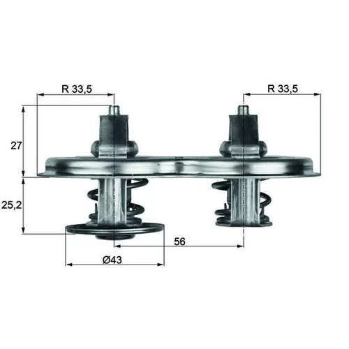 Termostat chladenia MAHLE TX 33 83D