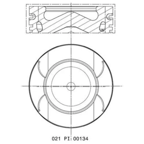 Piest 021 PI 00134 002 /MAHLE/ - obr. 1