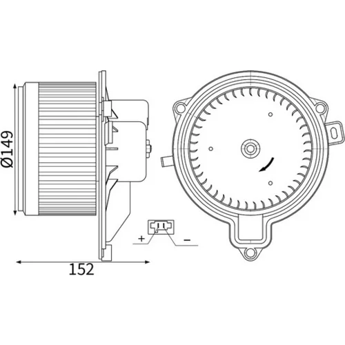 Vnútorný ventilátor MAHLE AB 444 000S