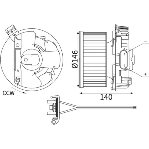 Vnútorný ventilátor MAHLE AB 445 000S