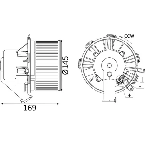 Vnútorný ventilátor MAHLE AB 88 000S