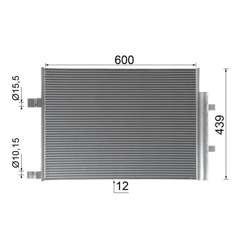 Kondenzátor klimatizácie AC 1128 000P /MAHLE/ - obr. 9