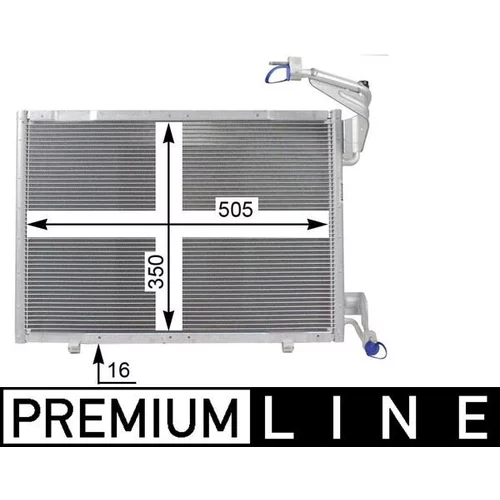 Kondenzátor klimatizácie MAHLE AC 21 000P