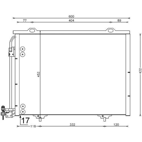 Kondenzátor klimatizácie AC 211 001S /MAHLE/ - obr. 1