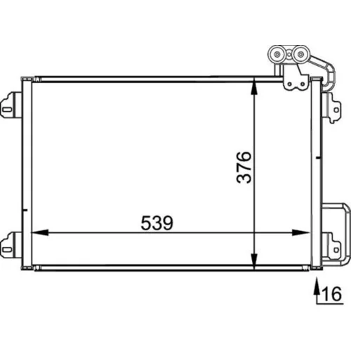 Kondenzátor klimatizácie AC 304 000P /MAHLE/ - obr. 1