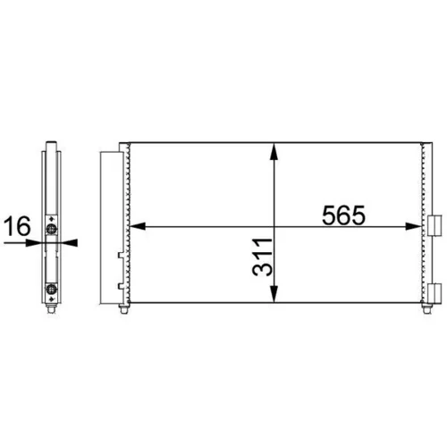 Kondenzátor klimatizácie AC 372 000P /MAHLE/ - obr. 1