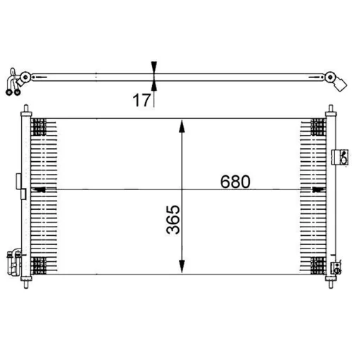 Kondenzátor klimatizácie AC 390 000S /MAHLE/ - obr. 1