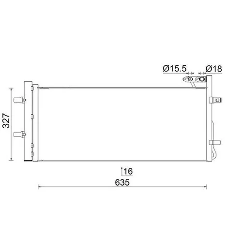 Kondenzátor klimatizácie AC 42 000S /MAHLE/ - obr. 1
