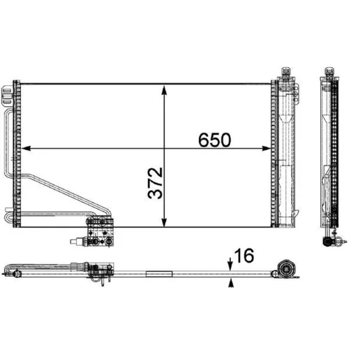 Kondenzátor klimatizácie AC 448 000P /MAHLE/ - obr. 1