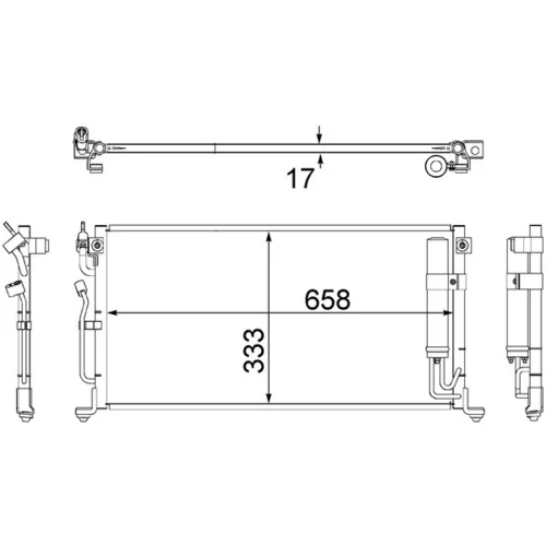 Kondenzátor klimatizácie AC 496 000S /MAHLE/ - obr. 1