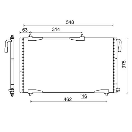 Kondenzátor klimatizácie AC 501 000S /MAHLE/ - obr. 1