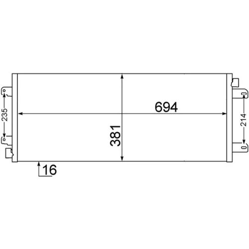 Kondenzátor klimatizácie AC 527 000S /MAHLE/ - obr. 1