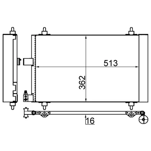 Kondenzátor klimatizácie AC 585 001S /MAHLE/ - obr. 1