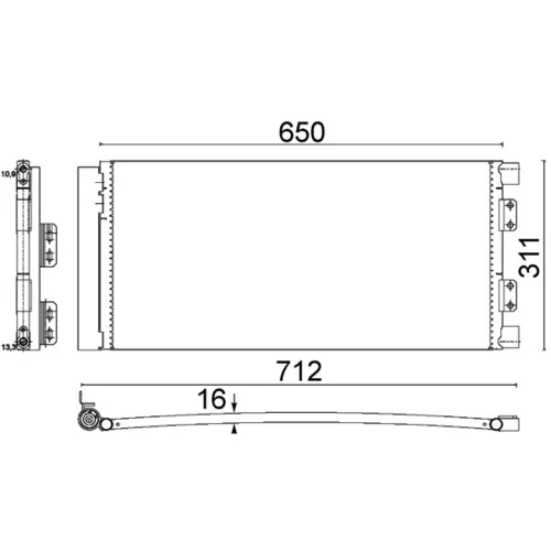 Kondenzátor klimatizácie AC 640 000S /MAHLE/ - obr. 1