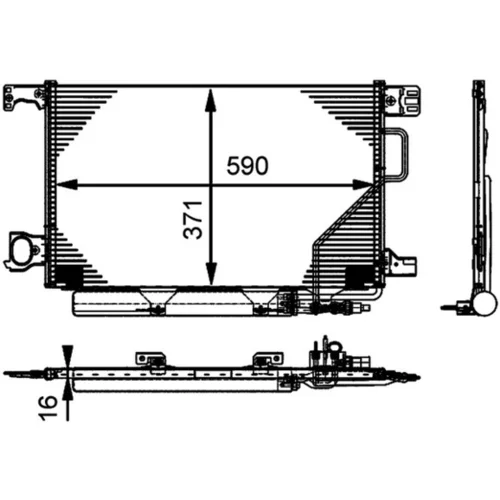 Kondenzátor klimatizácie AC 662 000P /MAHLE/ - obr. 1