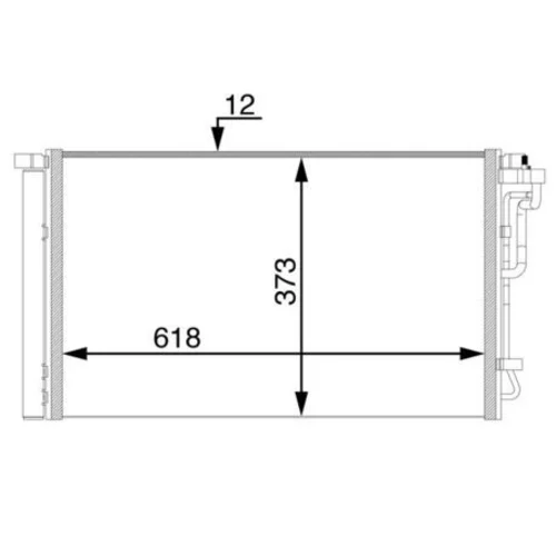 Kondenzátor klimatizácie AC 72 000S /MAHLE/ - obr. 1