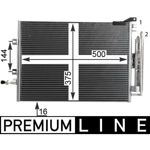 Kondenzátor klimatizácie MAHLE AC 720 000P