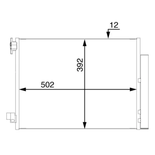 Kondenzátor klimatizácie AC 73 000S /MAHLE/ - obr. 1