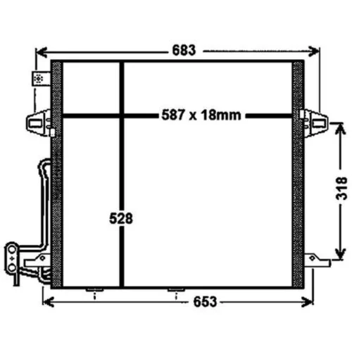 Kondenzátor klimatizácie AC 756 000P /MAHLE/ - obr. 1