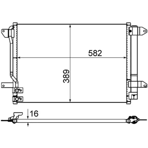 Kondenzátor klimatizácie MAHLE AC 864 000S